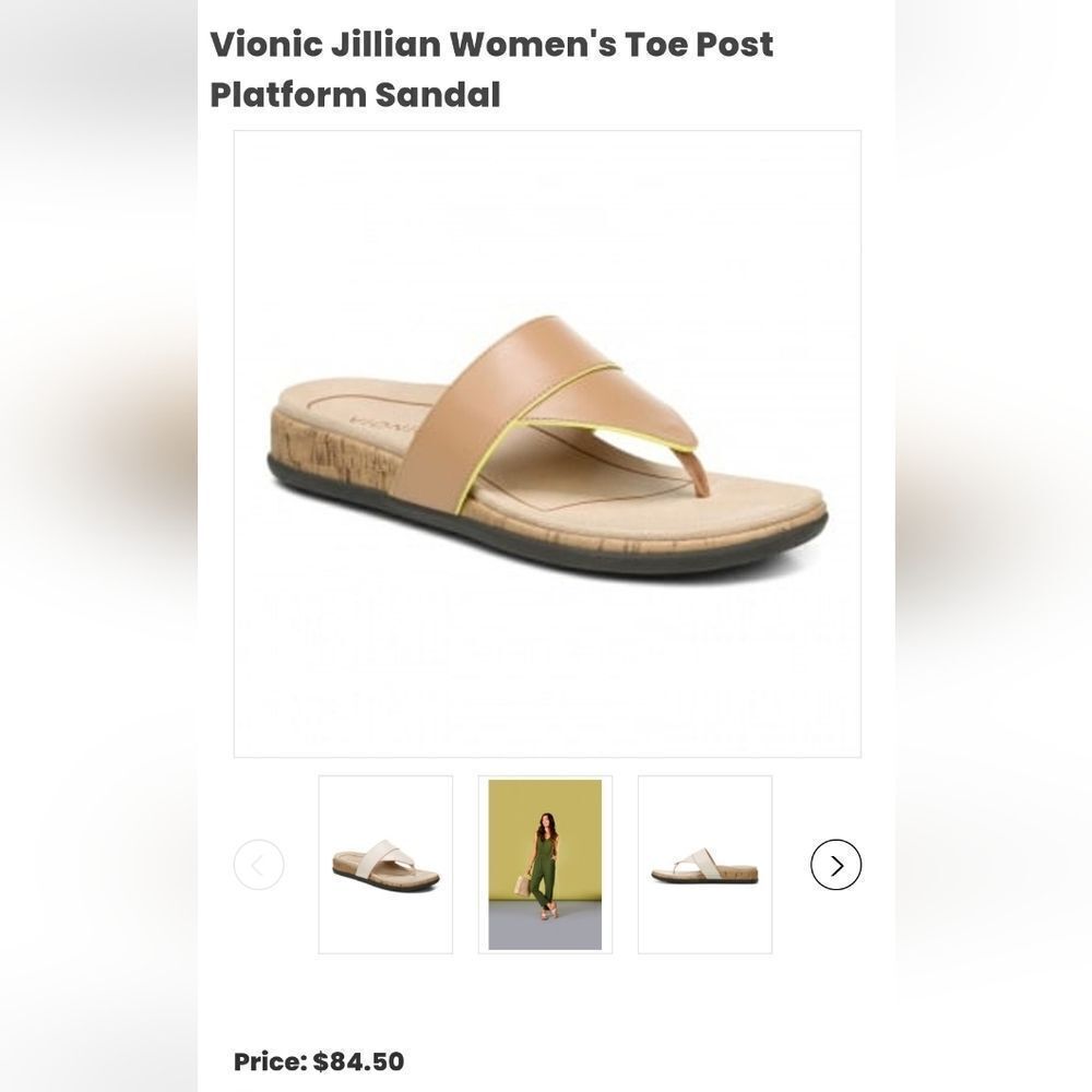Vionic Jillian Toe Post Platform Sandal Flip Flops - image 9
